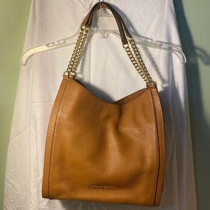 Michael Kors Brown Chain Newbury Shoulder Tote